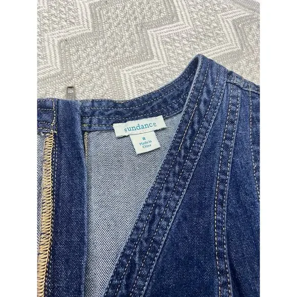 Sundance Poppy Denim Maxi Dress in Light Wash, size 8 Western Coastal Cowgirl - Picture 11 of 15